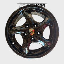 Load image into Gallery viewer, Genuine Porsche 993 Twist 17” Staggered Alloy Wheels 7J 9J OEM 911 5x130