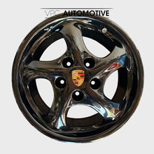 Load image into Gallery viewer, Genuine Porsche 993 Twist 17” Staggered Alloy Wheels 7J 9J OEM 911 5x130