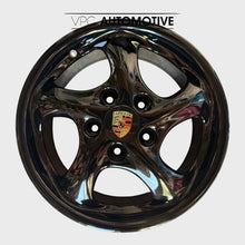 Load image into Gallery viewer, Genuine Porsche 993 Twist 17” Staggered Alloy Wheels 7J 9J OEM 911 5x130
