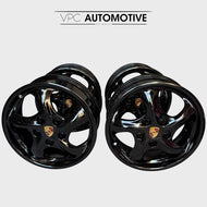 Genuine Porsche 993 Twist 17” Staggered Alloy Wheels 7J 9J OEM 911 5x130