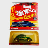 Hot Wheels 2004 Classics Series 1, VW Bug Green Chrome Sealed n Card Rare
