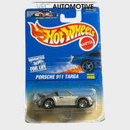 Hot Wheels Porsche 911 Targa 1997 Silver 1:64 Scale Blue Card Sealed Rare #608