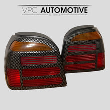 Load image into Gallery viewer, Mk3 golf Hella carbon style masked tail lights
