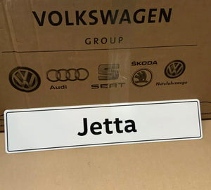 Genuine Volkswagen dealership show plate