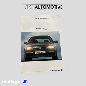 Der Oettinger Golf 3 brochure RARE!