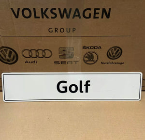 Genuine Volkswagen dealership show plate